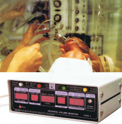 Respirationsmonitor im Brutkasten Respirationsmonitor im Brutkasten